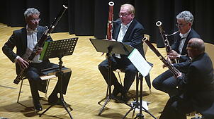 Fagottvergnügen hoch vier bot das Ensemble Fagottissimo mit (von links) Marc Engelhardt, Frank Lehmann, Michael Roser und Albrecht ...