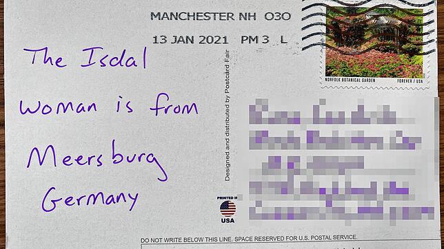 Eine amerikanische Journalistin erhielt Anfang dieses Jahres diese Postkarte ohne Absender. &bdquo;The Isdal Woman is from ...