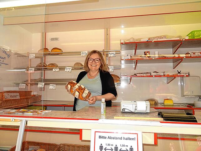 „Abstand halten“ heißt es auch bei Petra Dors von der Landbäckerei Hauff.