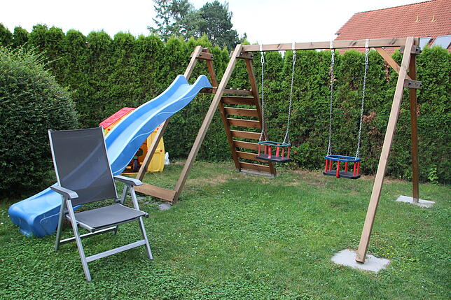 Der Spielplatz im Garten soll erhalten, aber erweitert werden.