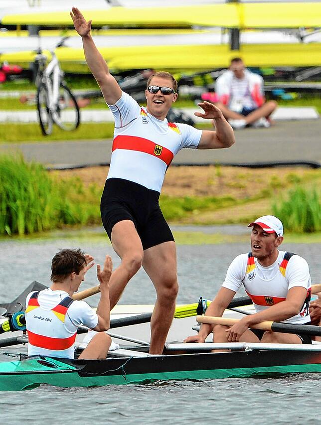 Kristof Wilke jubelt nach dem Sieg im Finale der Olympischen Spiele 2012 in London.