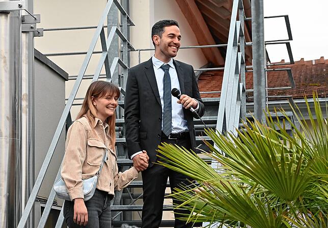 Christoph Stolz mit seiner Freundin Alicia Kundel.
