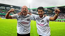 Sie hatten schon als Spieler des FC 08 Villingen zahlreiche gemeinsame Erlebnisse, unter anderem das DFB-Pokalspiel 2016 in Freiburg ...