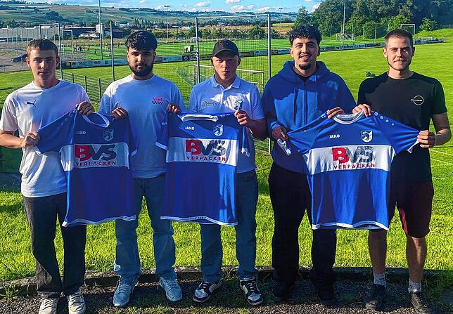 Verstärkung: Noah Indlekofer, Marcelo Mendes, Alessio Lensco, Ibrahim Basci und Timo Kempf (von links) sind fünf der bisher neun ...