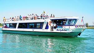 (Archivbild) Die „Delphin“ im Jahr 2019: Das 24 Meter lange Schiff bietet Platz für maximal 120 Personen.