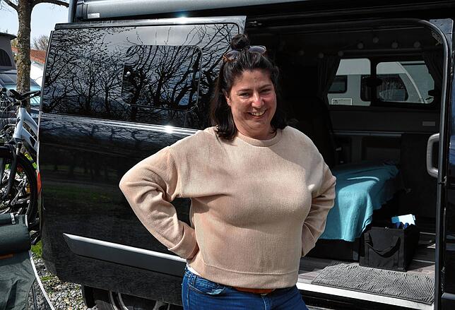Marika Vencel fühlt sich ganz entspannt auf dem Markdorfer Campingplatz.
