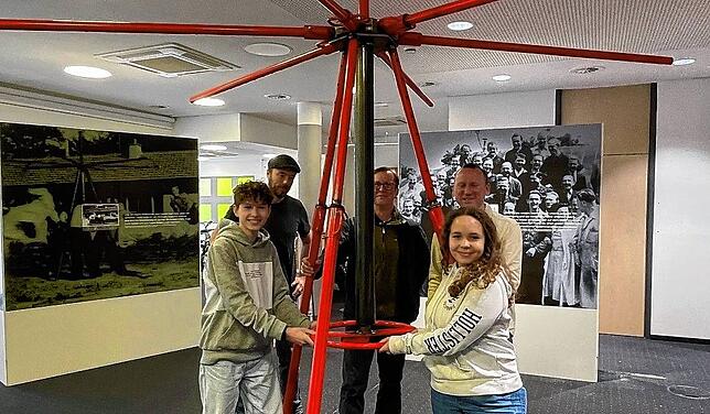 Die Projektbeteiligten (von links): Noah Melich, Stefan Seeger, Alexander Ott, Tobias Erne und Fiona Bailey.