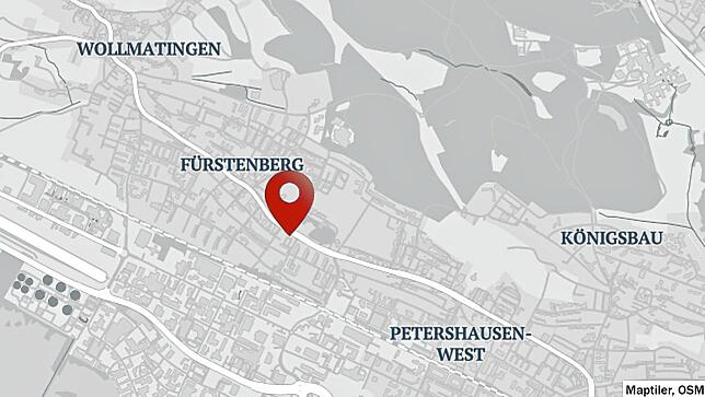 Die Unfallstelle auf der Fürstenbergstraße auf Höhe Haspelweg.