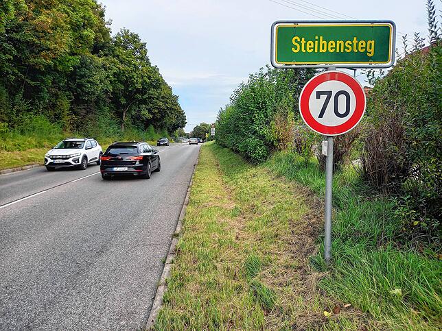 Statt Tempo 70 künftig Tempo 50 in Steibensteg? Diesen Vorschlag gibt es im Entwurf des fortgeschriebenen Lärmaktionsplans.