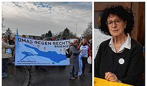In Freiburg und am Bodensee, hier ein Bild von 2023, gibt es Regionalgruppen von „Omas gegen Rechts“. Ulrike Müller will eine solche ...
