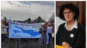 In Freiburg und am Bodensee, hier ein Bild von 2023, gibt es Regionalgruppen von „Omas gegen Rechts“. Ulrike Müller will eine solche ...