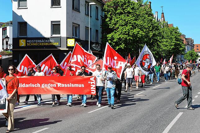 Bild 15: Gemeinsamer Protest am 1. Mai: So gingen Konstanzer und Kreuzlinger auf die Straße