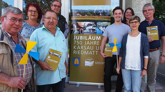 Einige der Organisatoren (von links): Herbert Herzog, Heidi Bator-Rütschlin, Ortsvorsteher Jürgen Räuber, Franz Reichle, Lukas Kaiser, ...