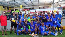 Jubelnde Sieger: Die Spieler von Anadolu Radolzell.