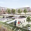 Eine Piazza und begrünte Terrassen sieht der erstplatzierte Entwurf für das Zentralklinikum vor.