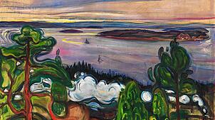 Das Gemälde „Zugrauch“ von Edvard Munch, das 1900 in Munchmuseet, Oslo, entstand, ist in der Ausstellung „Nordlichter“ zu sehen. Foto: ...