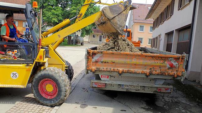Bild : Der Tag nach den Wasserfluten in Frickingen