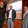 Gerold Müller, Bürgermeister Dietmar Zäpernick und Matthias Schuster, von links, am Montag in Willaringen.