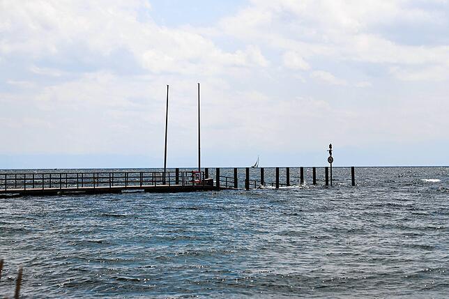 Bild 26: Hochwasser am Bodensee: Wasserstand vor Konstanz erneut über fünf Metern
