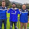 Neustart in der Kreisliga C: Sportvorstand Marco Götz (links) und Vorsitzender Markus Metzger (rechts) bauen beim Aufgabe der Mannschaft ...
