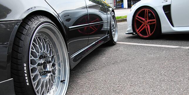 Die Felgen von Melanie Fankhausers Lexus IS-F und Andreas Imbodens Lexus IS 200.