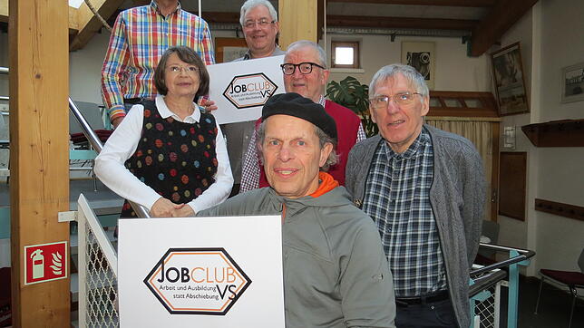 Das sind einige der Vorstandsmitglieder, die sich im Jobclub-VS für Flüchtlinge engagieren. Von links Benedikt Drolshagen ...