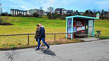 Bereich Rauensteinstraße Ost, unterhalb des Hotels Sankt Leonhard: Hier könnten Wohngebäude entstehen. Die Stadt hat im unteren Bereich ...