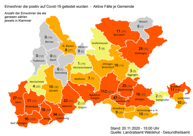 Bild 3: Ticker-Archiv (14): Die aktuellen Entwicklungen am Hochrhein und im Südschwarzwald vom 6. bis 23. November 2020