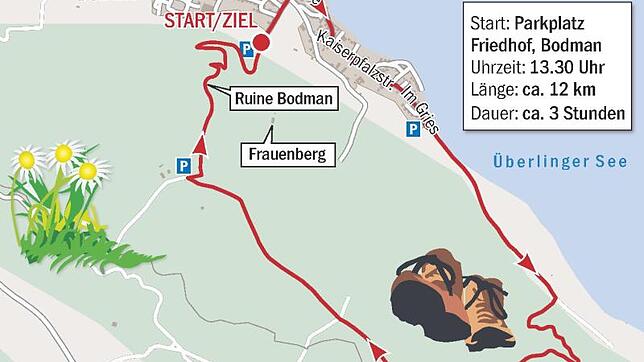 Das ist der Streckenverlauf der ersten Leserwanderung bei den Sommertouren 2017.