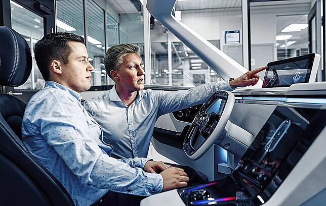 Konzept eines vollvernetzten Auto-Innenraums von Marquardt. Die Technologie kommt aus Rietheim im Landkreis Tuttlingen.