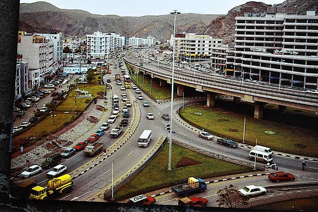 Über den dichten Verkehr staunten 1994 die Reisenden aus Ühlingen-Birkendorf im Oman.