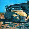 So sah das erste Auto von Sigmund Vögtle aus. Im Frankreich-Urlaub 1973 blieb er mit seiner Ente im Sand von Saintes-Maries-de-la-Mer ...