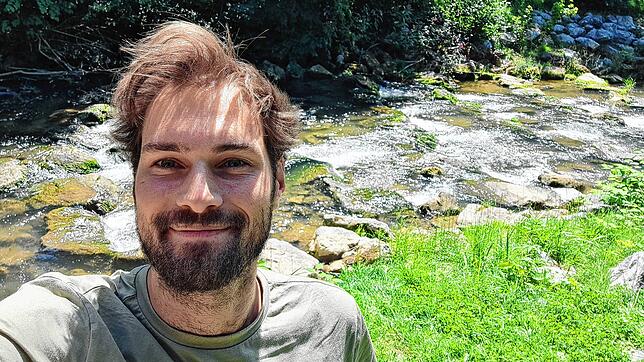 An der Fischtreppe in Oberteuringen muss ich wieder selbst für ein Selfie herhalten.