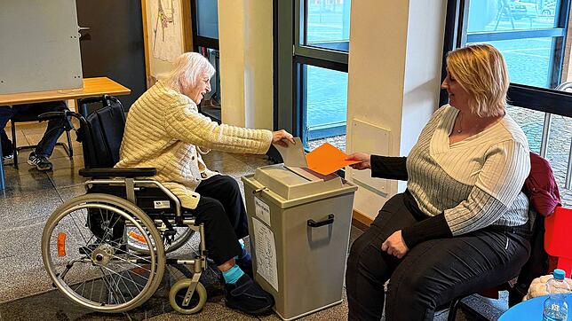 Barrierefrei war der Zugang ins Wahllokal im Gemeindezentrum Weilheim.
