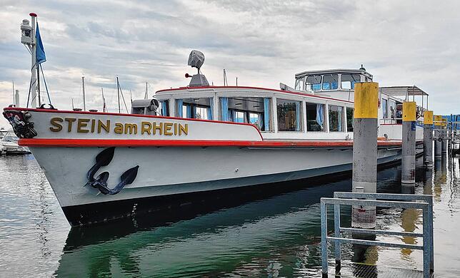 Die „Stein am Rhein“ im Hafen von Radolfzell. Sie verkehrt künftig während der Sommersaison jeden Mittwoch auf dem Untersee zwischen ...