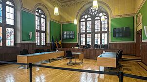 Saal 1 im Amtsgericht Villingen-Schwenningen: Hier wurde jetzt auch der Fall wegen gefährlicher Körperverletzung behandelt.