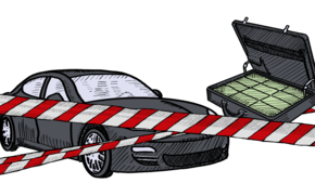 Mit einem Porsche flüchteten die drei Täter nach einem Juwelenraub im Februar 2014 in Singen.