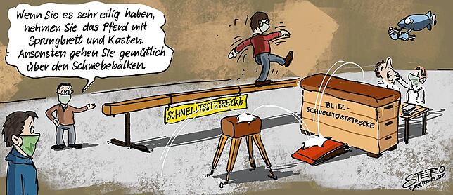Bild 35: Die Karikatur der Woche: Wie weit weg ist noch zu nah dran?