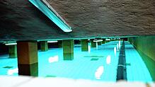 Hier kommt normalerweise niemand hin: Blick in den Hochbehälter, wo das Trinkwasser mit UV-Licht behandelt wird. Doch am 22. April ...