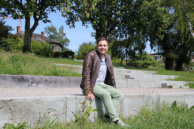 Am Ufer der Mettnau &ndash; hier fühlt sich Jonas Teige wohl