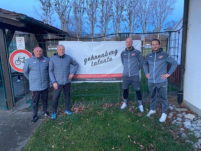 Die Trainer und Organisatoren der jungen Gehrenberg-Talente (von links): Ewald Schmid, Thomas Engel, Daniel Schmid und Andreas Bauer.