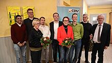 Wahlen und Ehrungen im CDU-Stadtverband Schopfheim (von links): Patrick Schmidtner, Michael Böhler, Marianne Zabel, Marko Sutter, Stefan ...