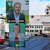 Die CDU konnte ihre Plakate für Raphael Rabe (oben) noch so hoch aufhängen, gegen Martina Braun und die Grünen machten die ...
