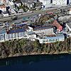 Das Klinikum Hochrhein in Waldshut von oben gesehen. Der Kreis Waldshut gilt offiziell als corona-frei.