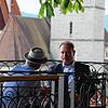 Oberbürgermeister Jan Zeitler im Gespräch mit Redaktionsleiter Stefan Hilser. Das Gespräch fand im Museumsgarten statt. Es war das ...