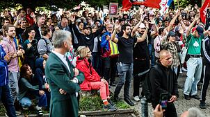 Auch Tübingens OB Boris Palmer war bei der Demonstration dabei.