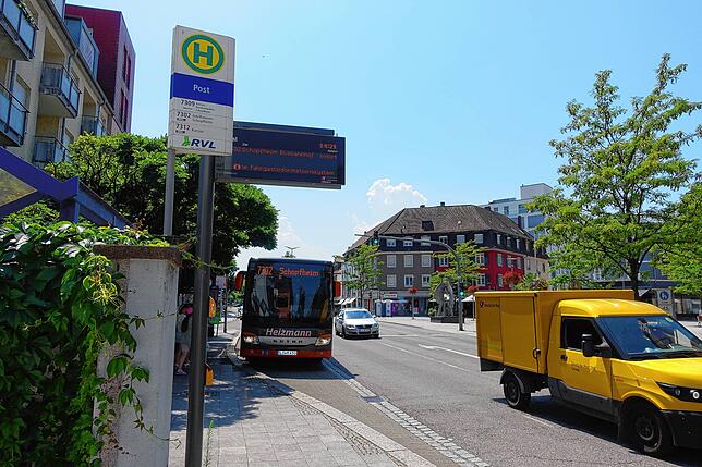 Die Bushaltestelle am Friedrichplatz.