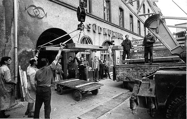 1959 kam eine neue Rotation für die Druckerei am Fischmarkt.