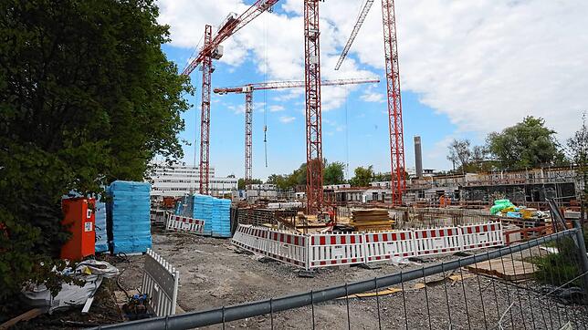 Die Baustelle am Projekt Weiherhof: Dort ist man bei Bohrungen auf gespanntes Grundwasser gestoßen.
