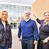 Die Rektoren sorgen sich: Sabine Harsch von der Hugo-Eckener-Schule (links), Stefan Oesterle von der Claude-Dornier-Schule sowie ...